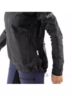 KAYMAQ J2WH dámská cyklistická bunda do deště s kapucí, černá