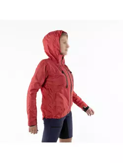 KAYMAQ J2WH dámská cyklistická bunda do deště s kapucí, červená