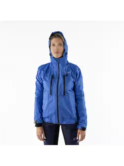 KAYMAQ J2WH dámská cyklistická bunda do deště s kapucí, modrá