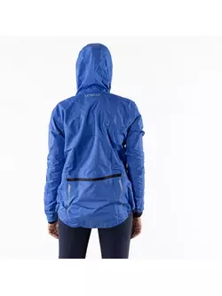 KAYMAQ J2WH dámská cyklistická bunda do deště s kapucí, modrá