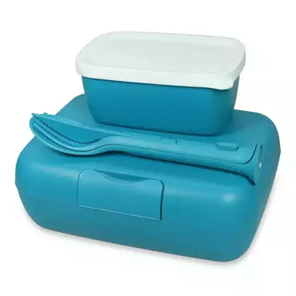 Koziol Candy Ready Ocean lunchbox s nádobou a příbory, modrý