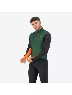 ROGELLI CADENCE men's winter cycling jacket zeleno-oranžová