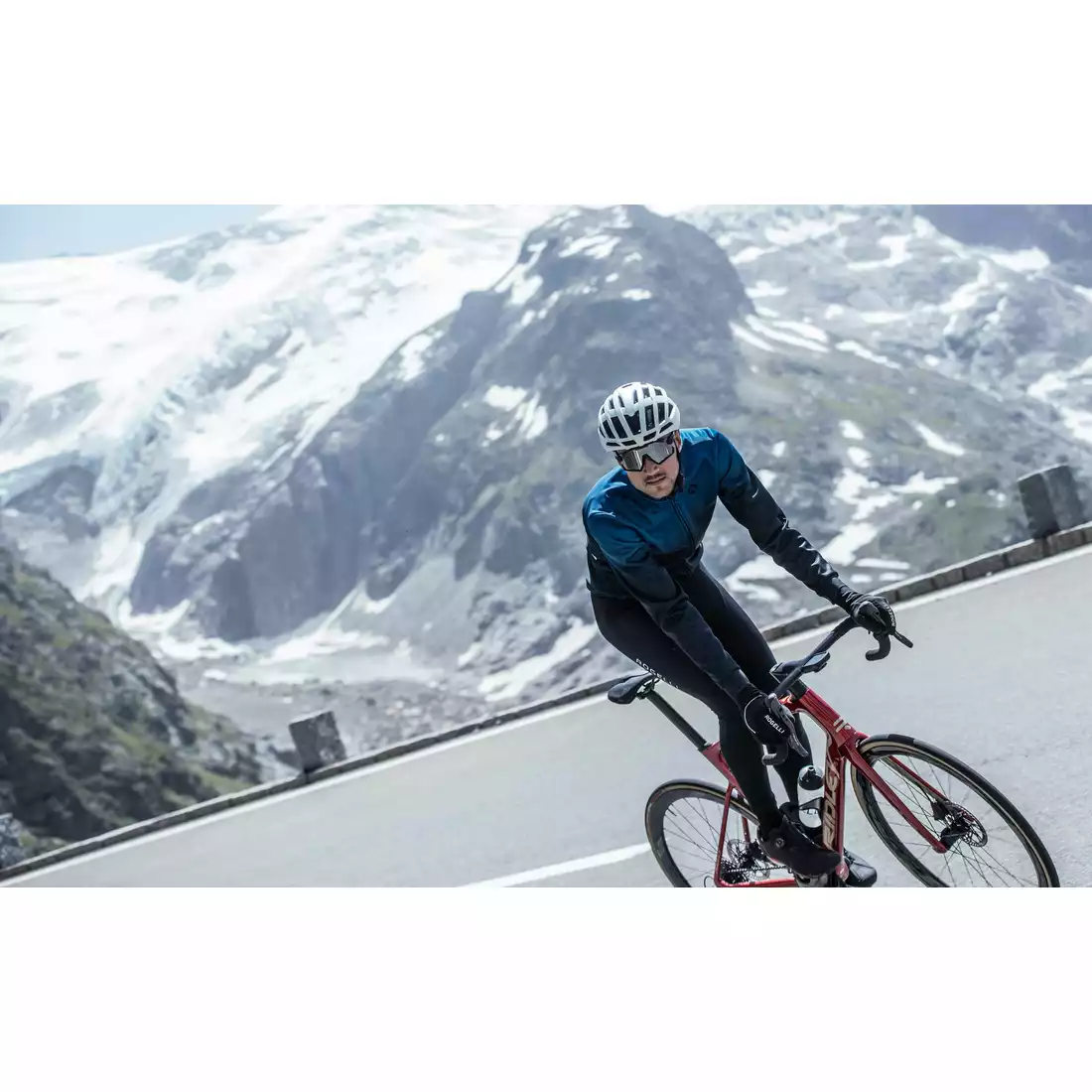 ROGELLI SPHERE pánská zimní cyklistická bunda, Černá a modrá