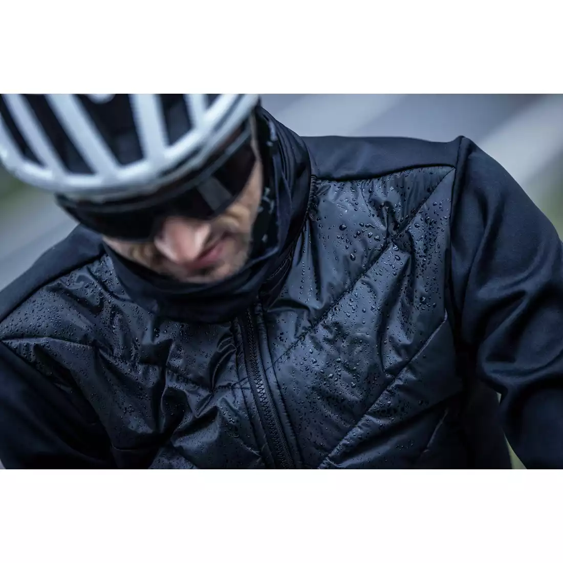 ROGELLI WADDED II pánská zimní cyklistická bunda, černá
