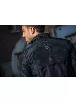 Rogelli CAMO pánská bunda, větrovka na běhání, černá a khaki