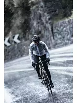 Rogelli EMERGENCY dámská cyklistická bunda do deště, bílé, průhledné