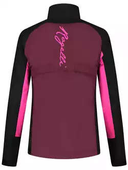 Rogelli ENJOY II dámská bunda, větrovka na běhání, vínová-černo-růžová