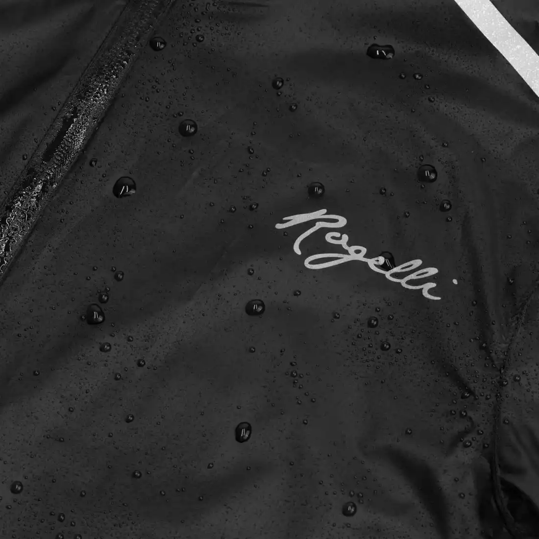 Rogelli ESSENTIAL dámská cyklistická bunda do deště, černá