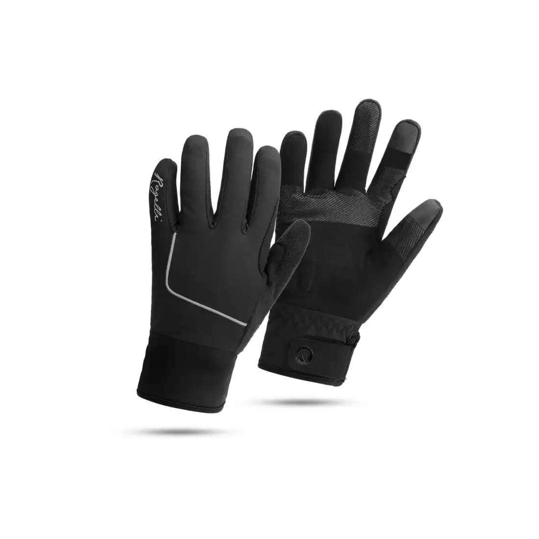Rogelli ESSENTIAL dámské zimní cyklistické rukavice, černá
