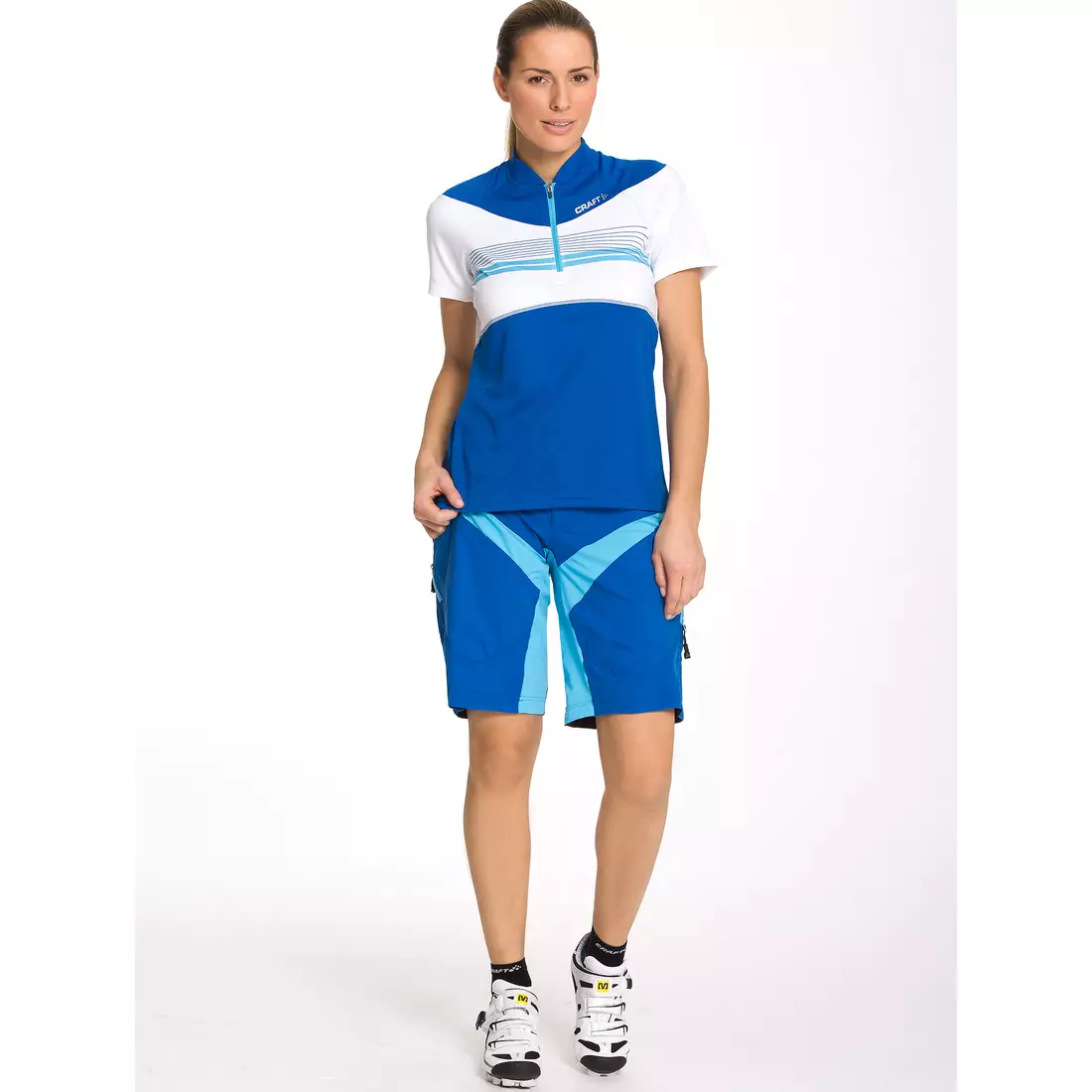 CRAFT ACTIVE BIKE - dámský cyklistický dres 1901942-2345, barva: bílá a modrá