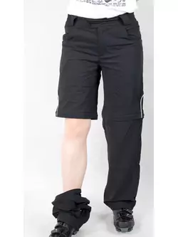 Dámské cyklistické kalhoty SHIMANO TOURING W'S CONVERTIBLE, odnímatelné nohavice, černé, CWPATSMS16WL