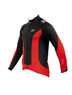 FORCE X68 - 89985 - zateplený pánský cyklistický dres - barva: černá a červená