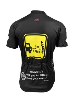 MikeSPORT DESIGN - SHARE THE ROAD - cyklistický dres, barva: černá