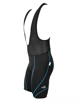 MikeSPORT TITAN - náprsenkové šortky, vložka QDRY, barva: Černo-modrá