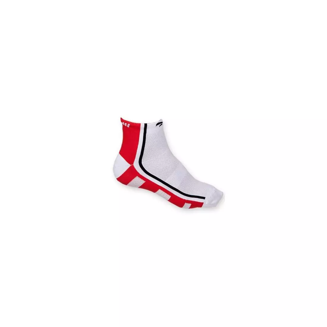 ROGELLI RCS-04 - Q-SKIN  - cyklistické ponožky, bílé a červené