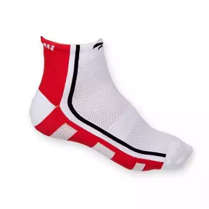 ROGELLI RCS-04 - Q-SKIN  - cyklistické ponožky, bílé a červené