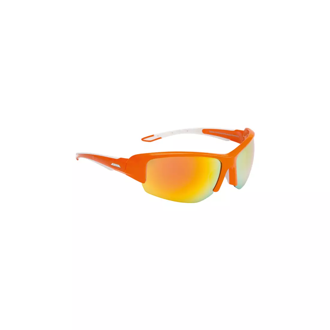 Sportovní brýle ALPINA - CALLUM 2.0 - oranžovo-bílé / oranžové keramické zrcadlové sklo.