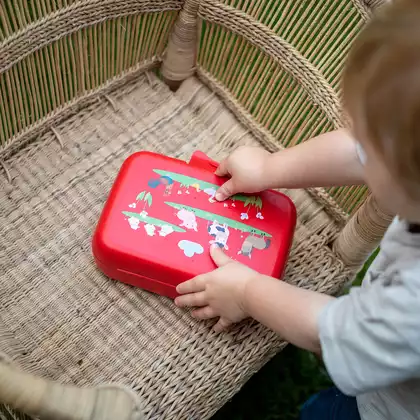 Koziol Candy L Farm dětské lunchbox, červené