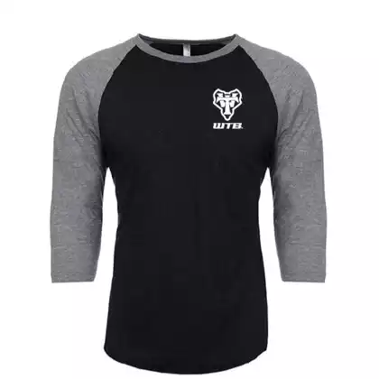 WTB RAGLAN dámské tričko s 3/4 rukávem, šedo-černá