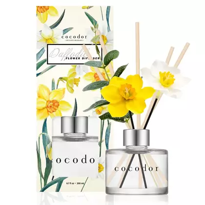 COCODOR aroma difuzér s tyčinkami daffodil, vanilla &amp; sandalwood