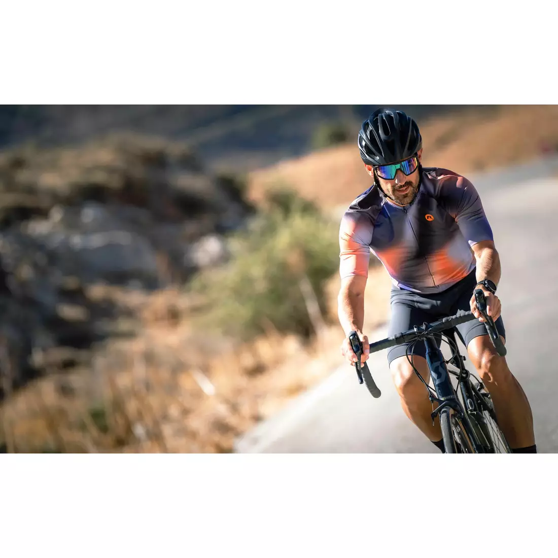 Cyklistický dres Rogelli HALO oranžový