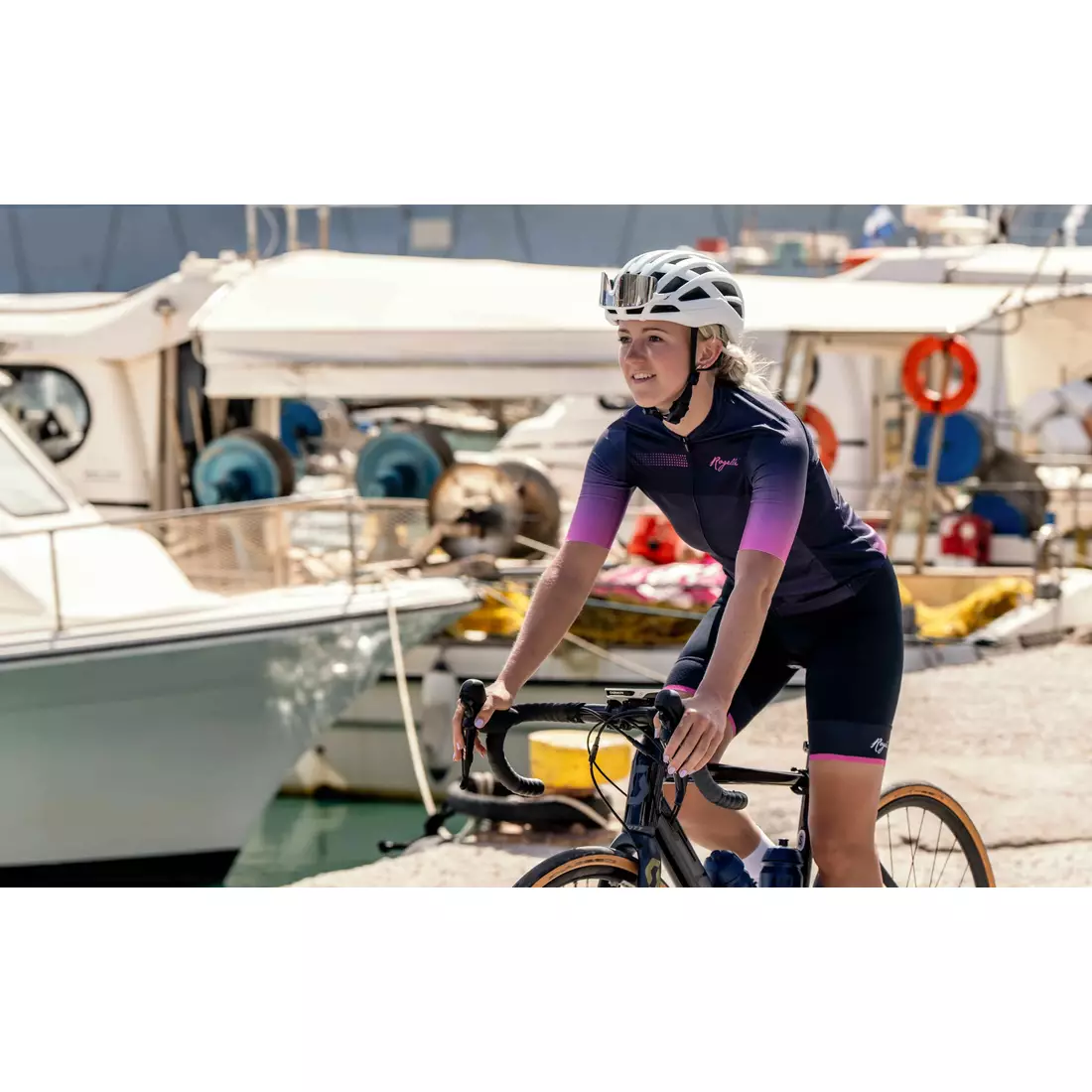 ROGELLI DAWN dámský cyklistický dres, tmavě modrá a růžová