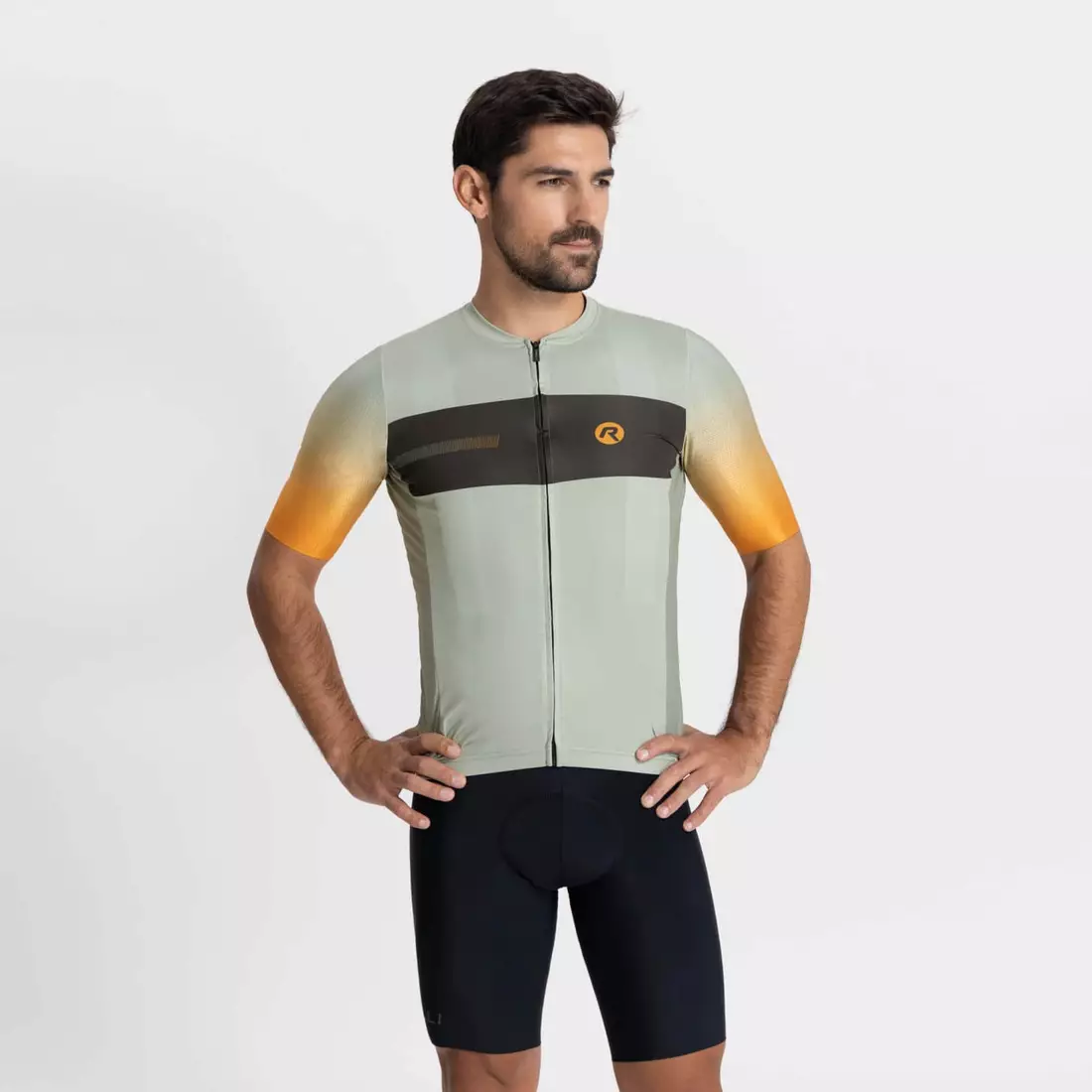 Rogelli DAWN pánský cyklistický dres, šedo-oranžová
