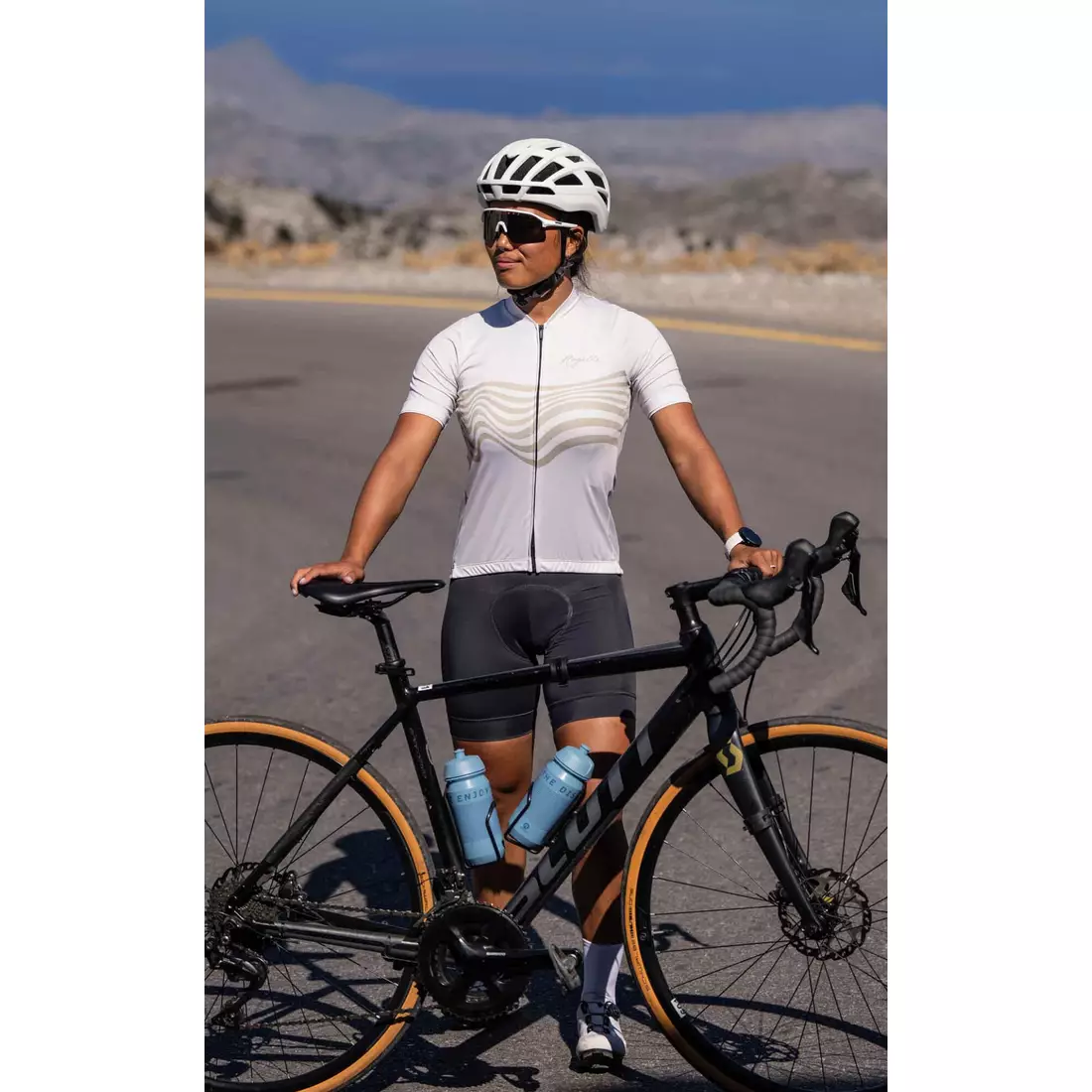 Rogelli DIAGA dámský cyklistický dres, písčitý