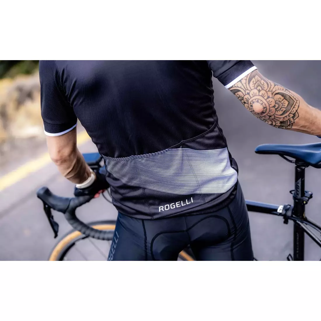 Rogelli GROOVE pánský cyklistický dres, černá