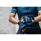 Rogelli HERO II cyklistické rukavice, černá a modrá