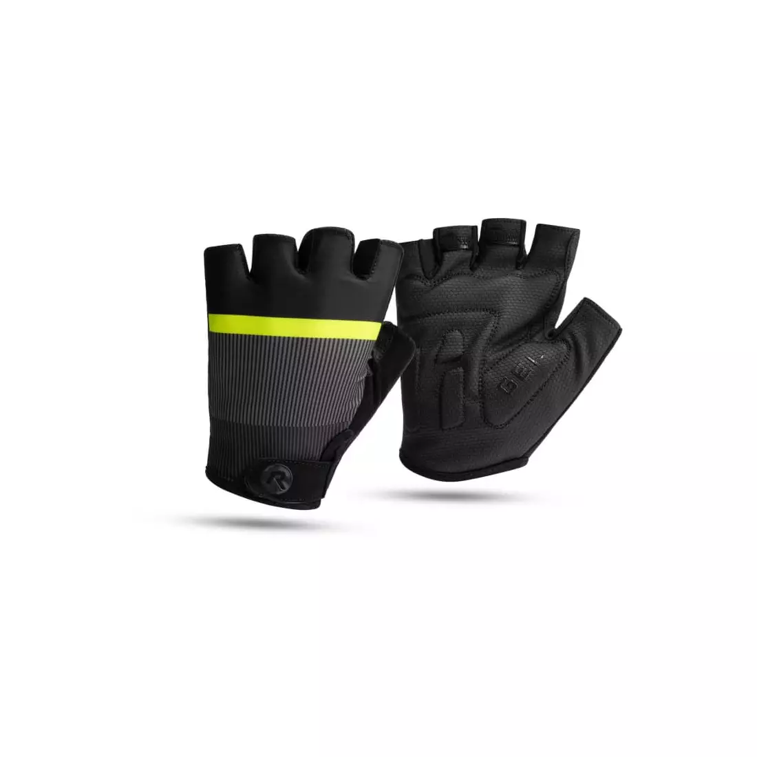 Rogelli HERO II cyklistické rukavice, černý fluor