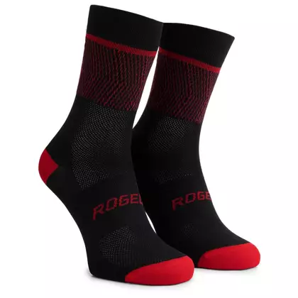 Rogelli HERO II cyklistické/sportovní ponožky, černá a červená