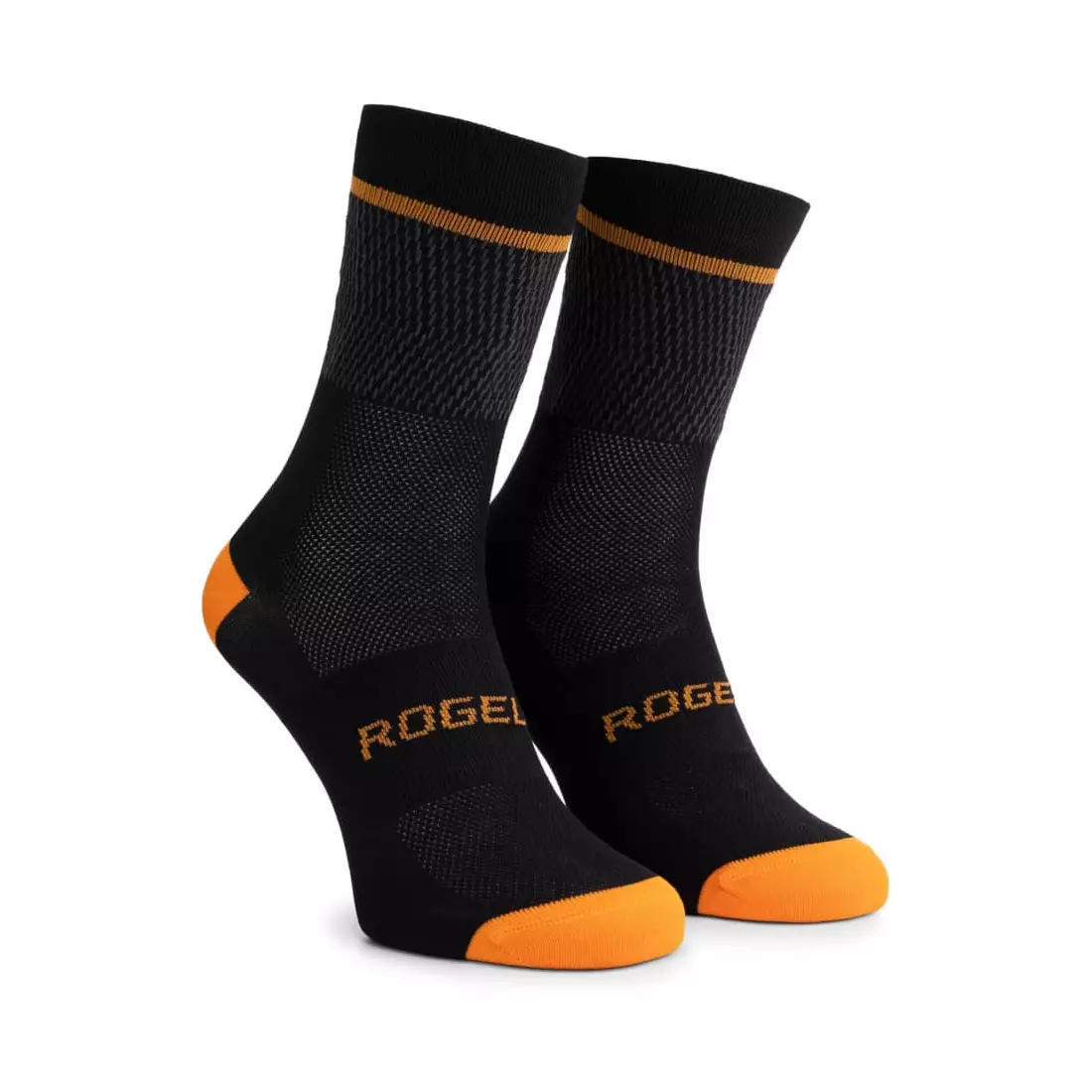 Rogelli HERO II cyklistické/sportovní ponožky, černá a oranžová