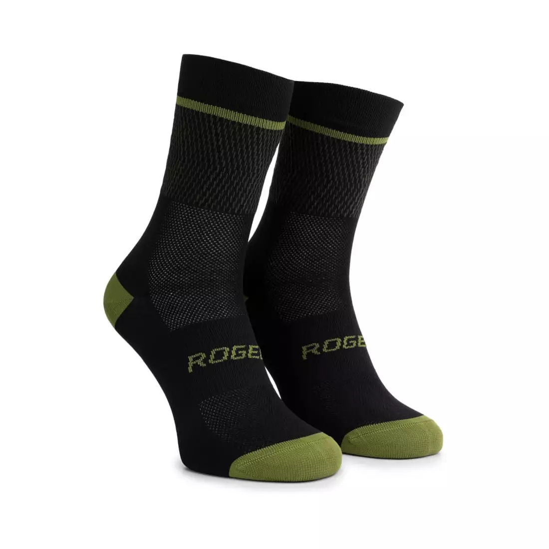 Rogelli HERO II cyklistické/sportovní ponožky, černá a zelená