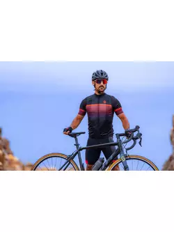 Rogelli HERO II pánský cyklistický dres, černá a červená