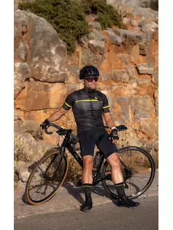 Rogelli HERO II pánský cyklistický dres, černý fluor