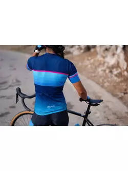 Rogelli IMPRESS II dámský cyklistický dres, modro-růžová