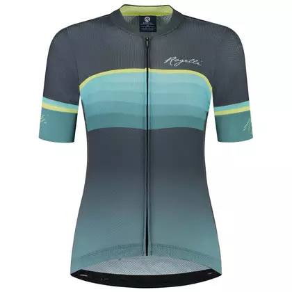 Rogelli IMPRESS II dámský cyklistický dres, tyrkysově-žluto-šedá