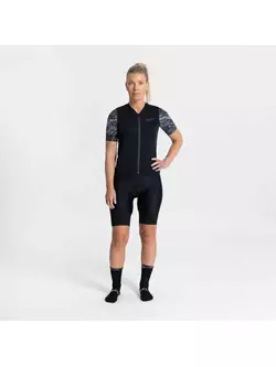 Rogelli LIQUID dámský cyklistický dres, černá a šedá