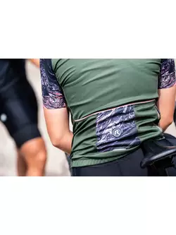 Rogelli LIQUID dámský cyklistický dres, zeleno-korálový