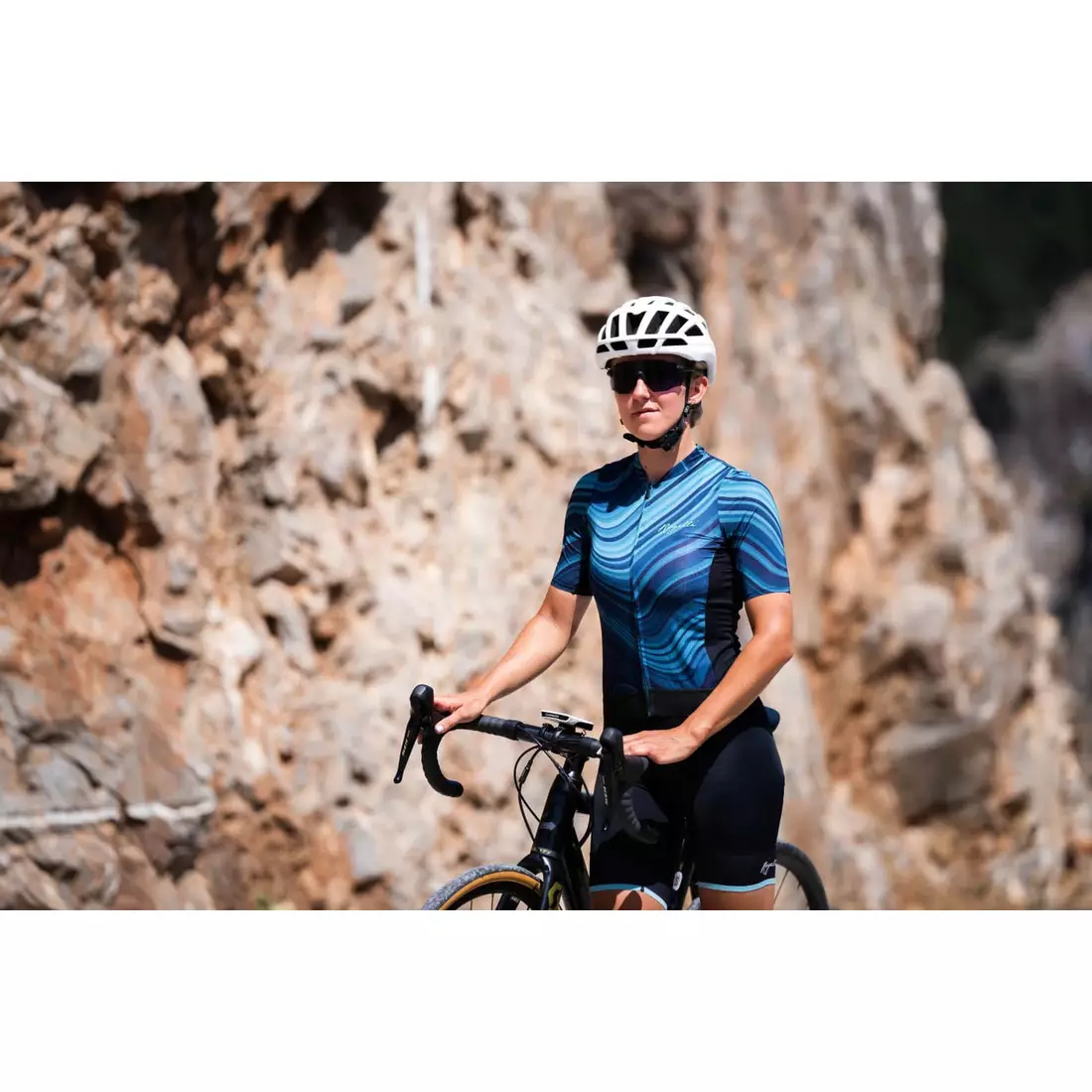 Rogelli LYNN dámský cyklistický dres, modrý