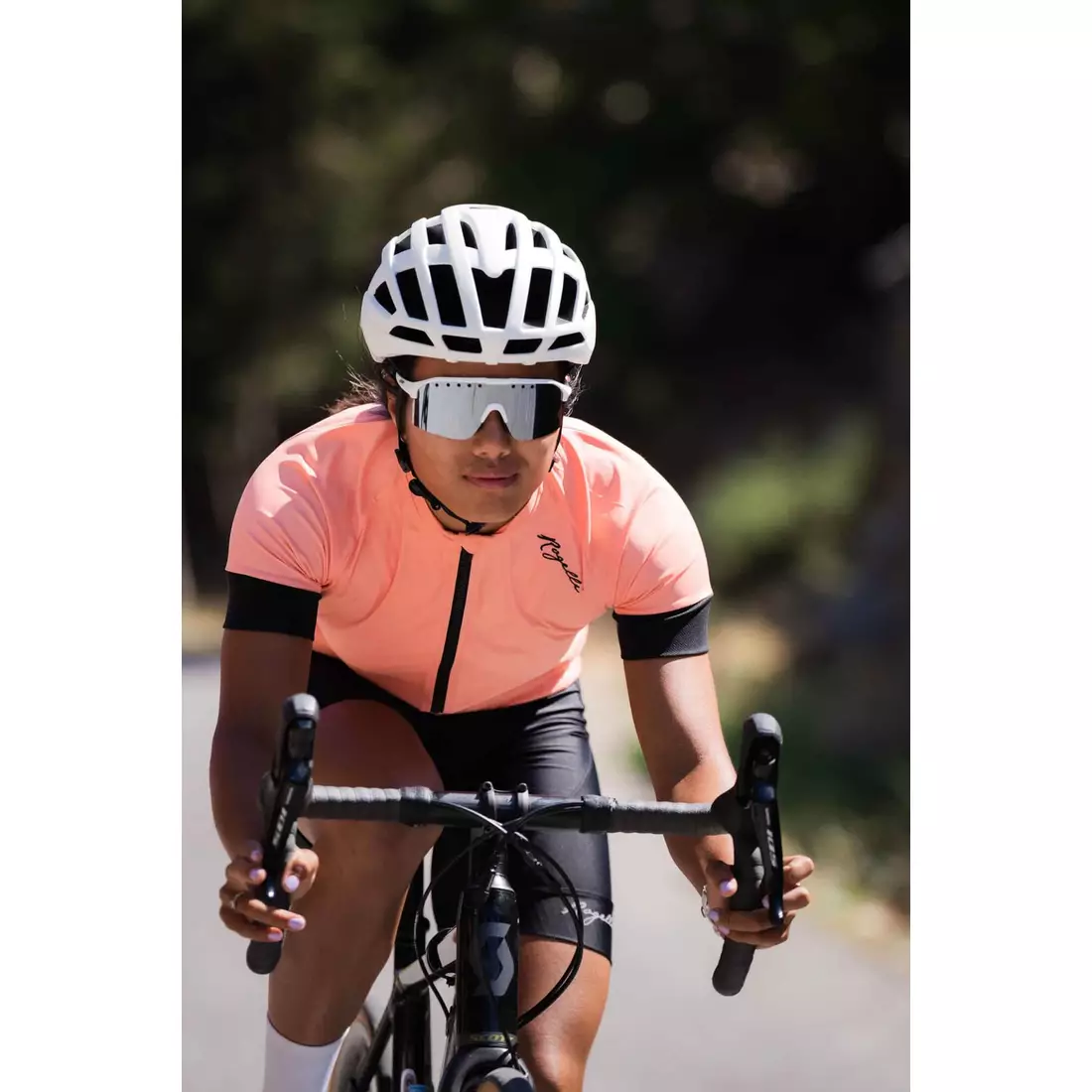 Rogelli MODESTA dámský cyklistický dres, korálově černá