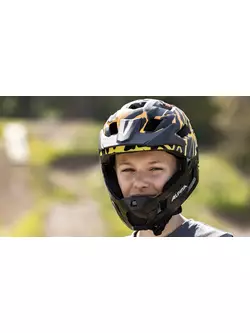 ALPINA RUPI dětská celoobličejová cyklistická přilba, odnímatelnou čelist, be visible matt