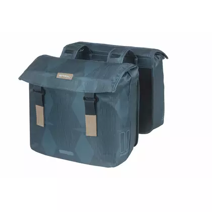 BASIL ELEGANCE DOUBLE BAG dvojitá zadní taška na kolo 40 L, estate blue