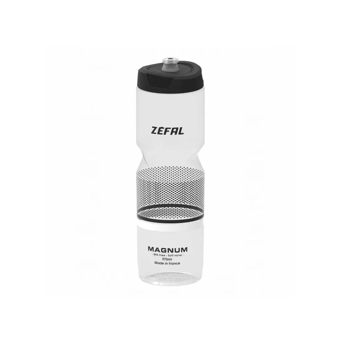 Cyklistická láhev ZEFAL MAGNUM Soft-Cap 975ml, transparentní