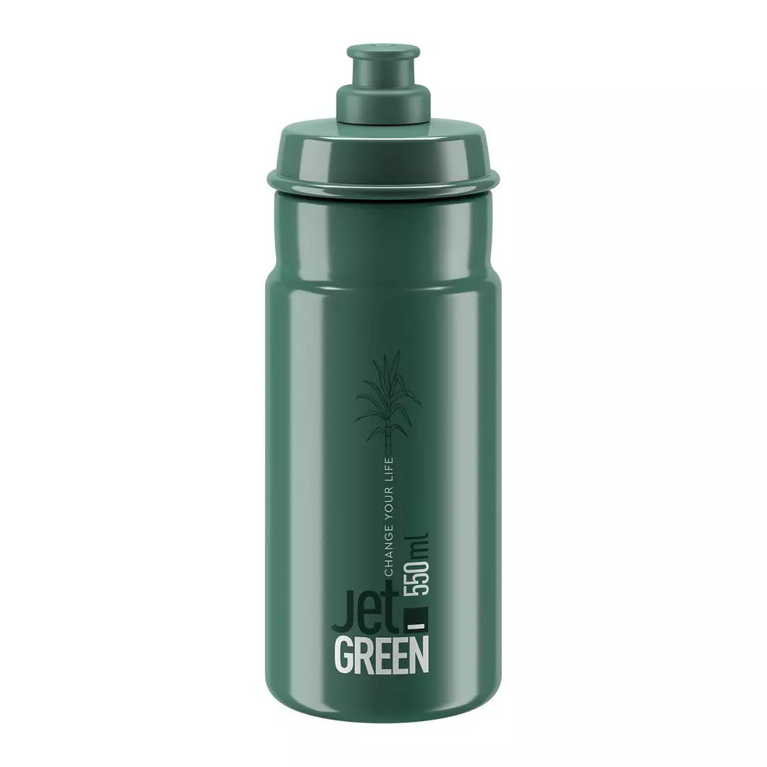 ELITE JET GREEN cyklistická láhev na vodu 550 ml, tmavozelený