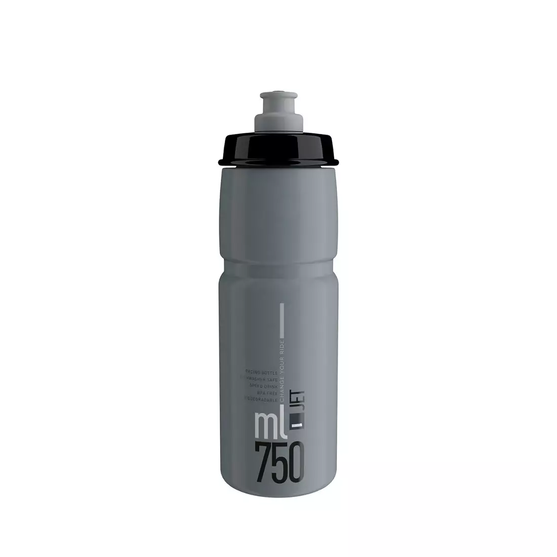 ELITE JET cyklistická láhev na vodu 750 ml, šedá