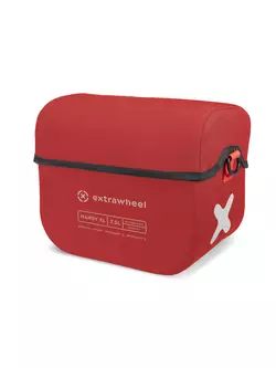EXTRAWHEEL HANDY PREMIUM CORDURA XL taška na řídítka kola, Červené 7,5 L