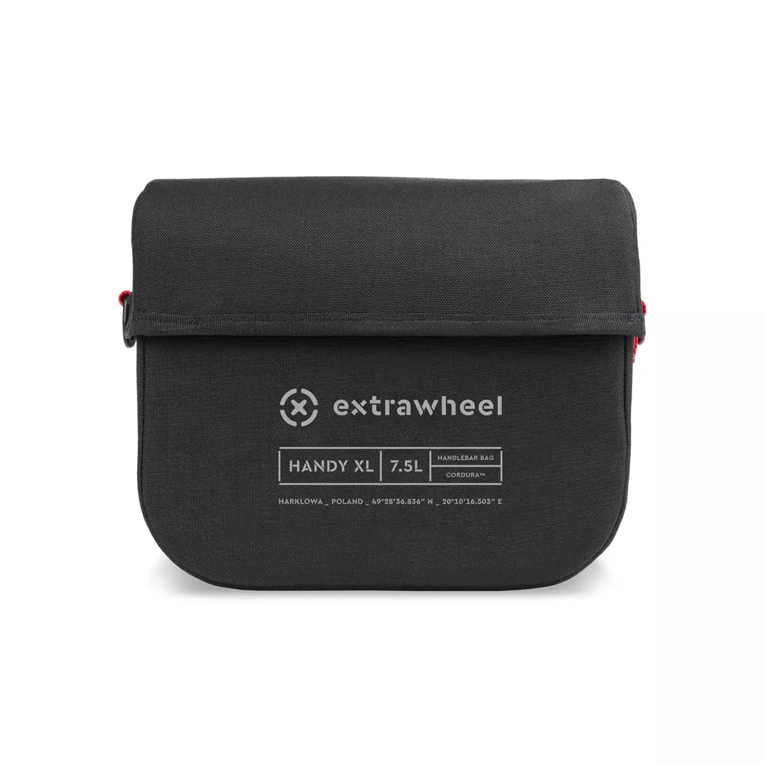 EXTRAWHEEL HANDY PREMIUM CORDURA XL taška na řídítka kola, černá 7,5 L