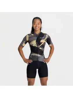 ROGELLI FLAIR dámský cyklistický dres černé zlato